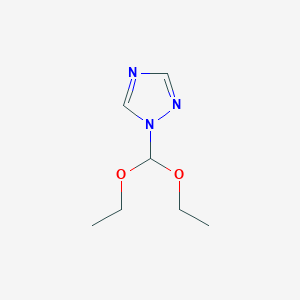 molecular formula C7H13N3O2 B15205783 1H-1,2,4-Triazole, 1-(diethoxymethyl)- 