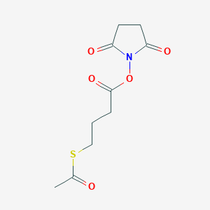 molecular formula C10H13NO5S B1520579 Butanoic acid, 4-(acetylthio)-, 2,5-dioxo-1-pyrrolidinyl ester CAS No. 1204586-28-6