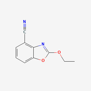 molecular formula C10H8N2O2 B15205806 2-Ethoxybenzo[d]oxazole-4-carbonitrile 