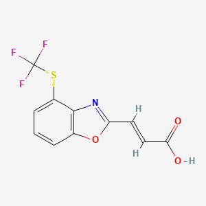 3-(4-((Trifluoromethyl)thio)benzo[d]oxazol-2-yl)acrylic acid