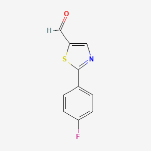 molecular formula C10H6FNOS B1520586 2-(4-Fluorophenyl)thiazole-5-carbaldehyde CAS No. 914348-80-4