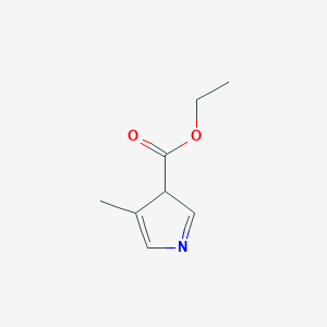 molecular formula C8H11NO2 B15205887 Ethyl 4-methyl-3H-pyrrole-3-carboxylate 