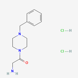 molecular formula C13H21Cl2N3O B1520589 2-Amino-1-(4-benzyl-piperazin-1-yl)-ethanone dihydrochloride CAS No. 361979-30-8