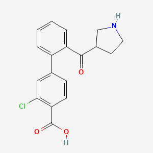 3-Chloro-2'-(pyrrolidine-3-carbonyl)-[1,1'-biphenyl]-4-carboxylic acid