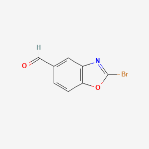 molecular formula C8H4BrNO2 B15205918 2-Bromobenzo[d]oxazole-5-carbaldehyde 