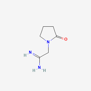 molecular formula C6H11N3O B15205923 2-(2-Oxopyrrolidin-1-yl)acetimidamide 