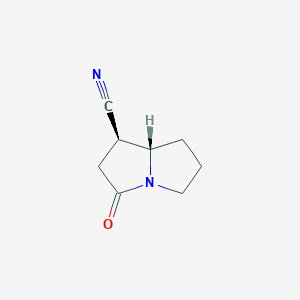 molecular formula C8H10N2O B15205934 (1R,7AS)-3-oxohexahydro-1H-pyrrolizine-1-carbonitrile 