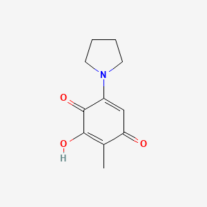 3-Hydroxy-2-methyl-5-(pyrrolidin-1-yl)cyclohexa-2,5-diene-1,4-dione