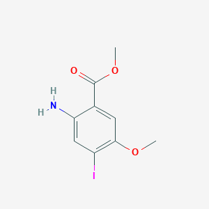 molecular formula C9H10INO3 B15205965 Methyl 2-amino-4-iodo-5-methoxybenzoate 