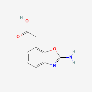 molecular formula C9H8N2O3 B15205978 2-(2-Aminobenzo[d]oxazol-7-yl)acetic acid 