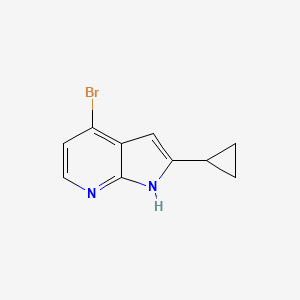 molecular formula C10H9BrN2 B1520598 4-溴-2-环丙基-1H-吡咯并[2,3-b]吡啶 CAS No. 1014614-11-9