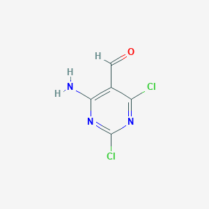 molecular formula C5H3Cl2N3O B1520603 4-氨基-2,6-二氯嘧啶-5-甲醛 CAS No. 5971-68-6