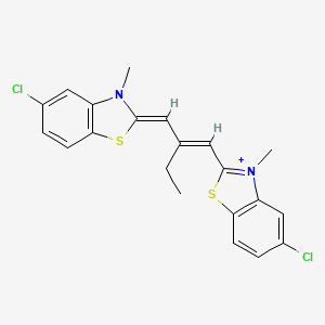 5-Chloro-2-(2-((5-chloro-3-methylbenzo[d]thiazol-2(3H)-ylidene)methyl)but-1-en-1-yl)-3-methylbenzo[d]thiazol-3-ium