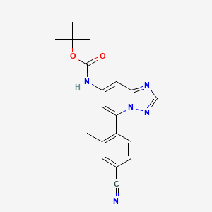 tert-Butyl (5-(4-cyano-2-methylphenyl)-[1,2,4]triazolo[1,5-a]pyridin-7-yl)carbamate