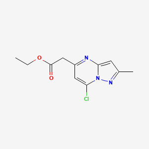 Ethyl 2-(7-chloro-2-methyl-pyrazolo[1,5-a]pyrimidin-5-yl)acetate