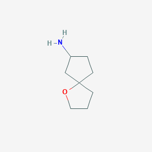 molecular formula C8H15NO B15206132 1-Oxaspiro[4.4]nonan-7-amine 