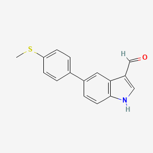 5-[4-(Methylsulfanyl)phenyl]-1H-indole-3-carbaldehyde