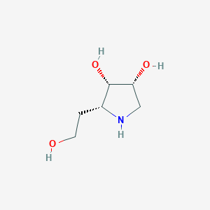 molecular formula C6H13NO3 B15206204 (2R,3S,4R)-2-(2-Hydroxyethyl)pyrrolidine-3,4-diol 