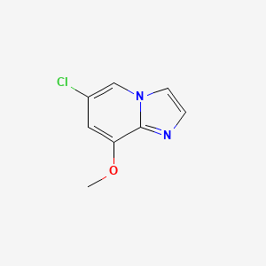 molecular formula C8H7ClN2O B15206247 6-Chloro-8-methoxyimidazo[1,2-a]pyridine 