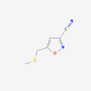 5-((Methylthio)methyl)isoxazole-3-carbonitrile