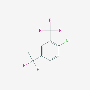 molecular formula C9H6ClF5 B1520633 1-Chloro-4-(1,1-difluoroethyl)-2-(trifluoromethyl)benzene CAS No. 1138444-94-6