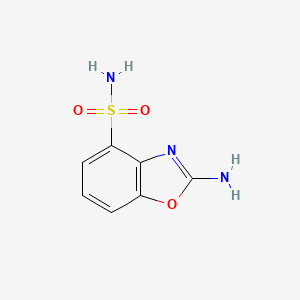 molecular formula C7H7N3O3S B15206367 2-Aminobenzo[d]oxazole-4-sulfonamide 