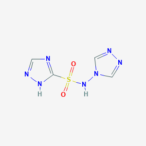 molecular formula C4H5N7O2S B15206371 N-(4H-1,2,4-Triazol-4-yl)-1H-1,2,4-triazole-3-sulfonamide 