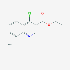 molecular formula C16H18ClNO2 B15206382 3-Quinolinecarboxylic acid, 4-chloro-8-(1,1-dimethylethyl)-, ethyl ester CAS No. 206258-94-8