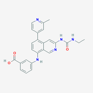 3-((3-(3-Ethylureido)-5-(2-methylpyridin-4-yl)isoquinolin-8-yl)amino)benzoic acid