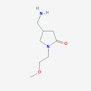 molecular formula C8H16N2O2 B1520641 4-(氨基甲基)-1-(2-甲氧基乙基)吡咯烷-2-酮 CAS No. 936940-05-5