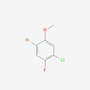 molecular formula C7H5BrClFO B15206414 2-Bromo-5-chloro-4-fluoroanisole 