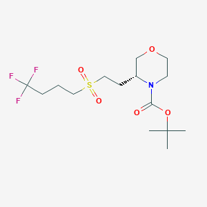 tert-Butyl (3R)-3-[2-(4,4,4-trifluorobutylsulfonyl)ethyl]morpholine-4-carboxylate