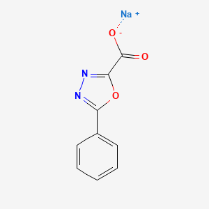 molecular formula C9H5N2NaO3 B1520647 5-苯基-1,3,4-恶二唑-2-羧酸钠 CAS No. 1193387-87-9