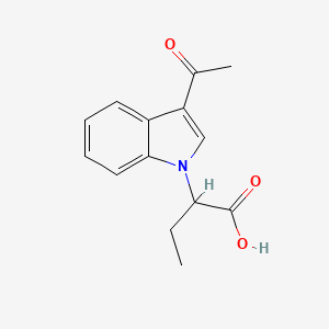 molecular formula C14H15NO3 B1520649 2-(3-乙酰-1H-吲哚-1-基)丁酸 CAS No. 869949-98-4