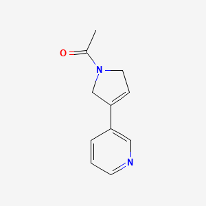 molecular formula C11H12N2O B15206511 1-(3-(Pyridin-3-yl)-2,5-dihydro-1H-pyrrol-1-yl)ethanone 