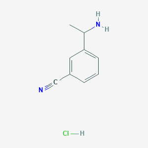 molecular formula C9H11ClN2 B1520653 3-(1-Aminoethyl)benzonitrile hydrochloride CAS No. 1188264-05-2