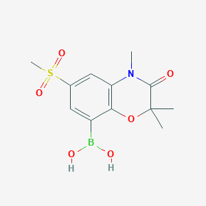 (2,2,4-Trimethyl-6-(methylsulfonyl)-3-oxo-3,4-dihydro-2H-benzo[b][1,4]oxazin-8-yl)boronic acid