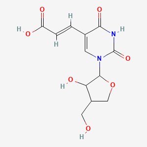 3-(1-[3-Hydroxy-4-(hydroxymethyl)tetrahydrofuran-2-yl]-2,4-dioxo-1,2,3,4-tetrahydropyrimidin-5-yl)acrylic acid