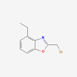 molecular formula C10H10BrNO B15206577 2-(Bromomethyl)-4-ethylbenzo[d]oxazole 