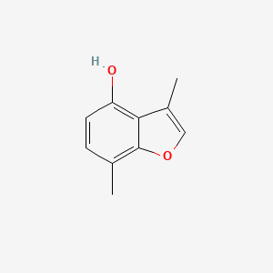 molecular formula C10H10O2 B15206584 3,7-Dimethylbenzofuran-4-ol 