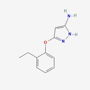 molecular formula C11H13N3O B15206619 5-(2-Ethylphenoxy)-1H-pyrazol-3-amine 