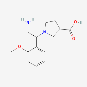 molecular formula C14H20N2O3 B1520664 1-[2-氨基-1-(2-甲氧基苯基)-乙基]-吡咯烷-3-羧酸 CAS No. 886363-84-4