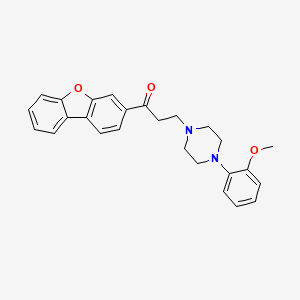 1-(Dibenzo[b,d]furan-3-yl)-3-(4-(2-methoxyphenyl)piperazin-1-yl)propan-1-one