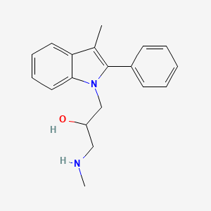 1-Methylamino-3-(3-methyl-2-phenyl-indol-1-yl)-propan-2-ol