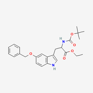 molecular formula C25H30N2O5 B15206713 Ethyl 3-[5-(benzyloxy)-1H-indol-3-yl]-2-{[(tert-butoxy)carbonyl]amino}propanoate 