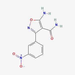 molecular formula C10H8N4O4 B1520672 5-Amino-3-(3-nitrophenyl)isoxazole-4-carboxamide CAS No. 15783-71-8