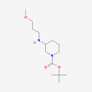 molecular formula C14H28N2O3 B1520673 tert-Butyl 3-((3-methoxypropyl)amino)piperidine-1-carboxylate CAS No. 887588-18-3