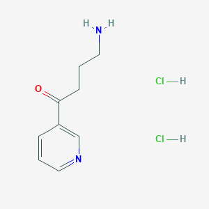 molecular formula C9H14Cl2N2O B1520674 4-Amino-1-pyridin-3-YL-butan-1-one dihydrochloride CAS No. 1187930-07-9