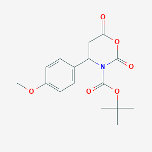 Tert-butyl 4-(4-methoxyphenyl)-2,6-dioxo-1,3-oxazinane-3-carboxylate