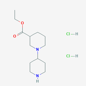 molecular formula C13H26Cl2N2O2 B1520678 1,4'-联哌啶-3-羧酸乙酯二盐酸盐 CAS No. 864292-95-5
